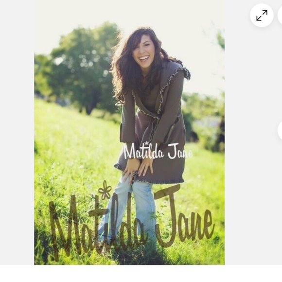 MATILDA JANE Gypsy Blue 2009 Cocoa Brown Hooded Ruffled Willow Women's Small HTF - Picture 2 of 7